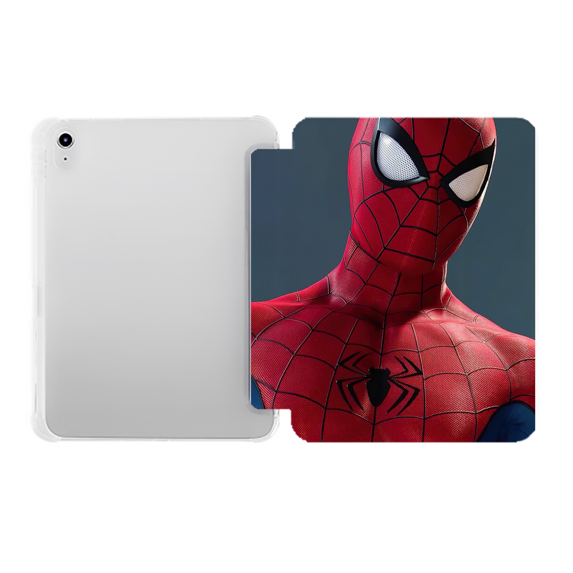 （画像用） Spider Man スパイダーマン IPad ケース ペン収納付き 三つ折りスタンド PUレザー×シリコン 対応機種9.5/10.5/10.9インチ